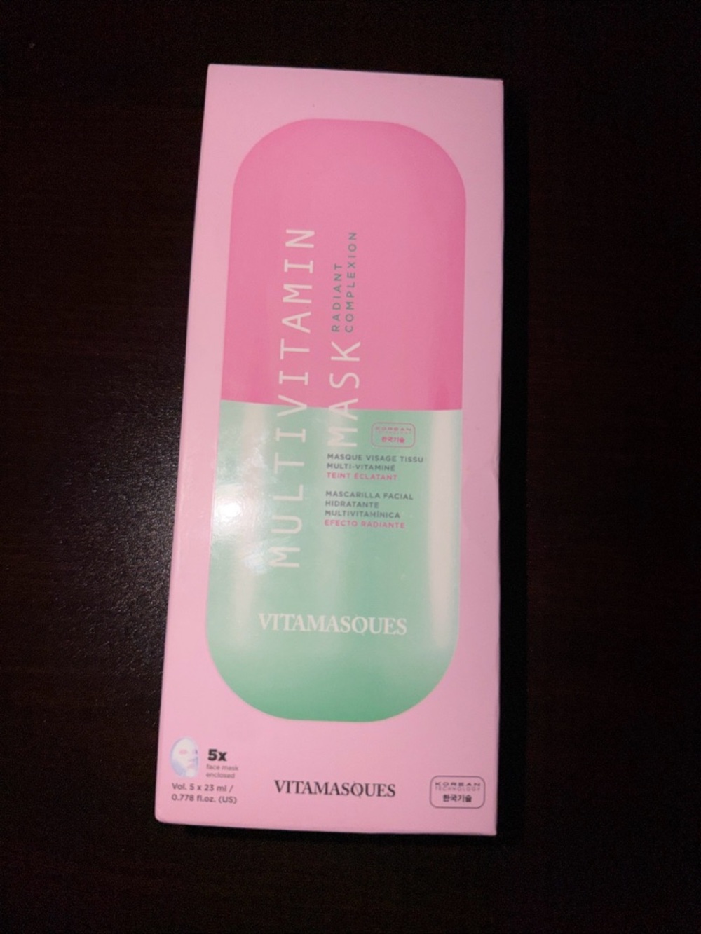 Vitamasques Multivitamin Face Mask - Pink & Green Hydrating Sheet Masks